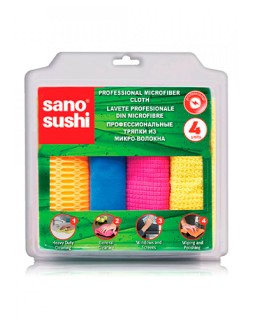 Набор тряпок из микроволокна Sano Sushi, 4 шт