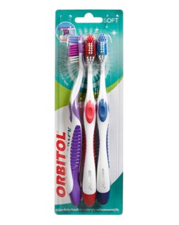 Зубная щетка Trio Orbitol, 3 шт